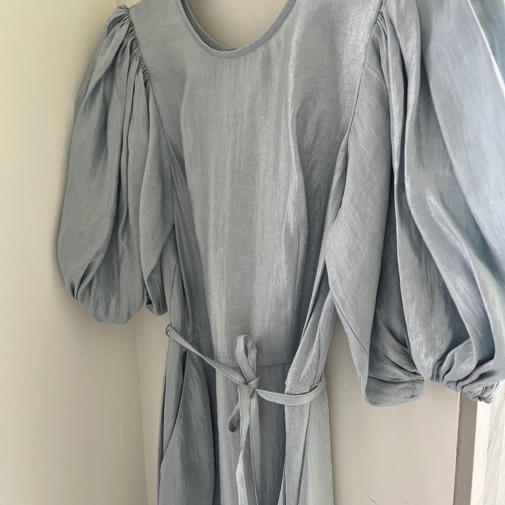 Light Blue Satin Long dress - size m